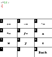 Image of JavaCalc, running in emulator